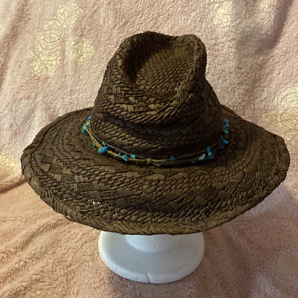 Brown color Tropical Trends brand summer Western style hat, in good condition - Picture 5 of 13